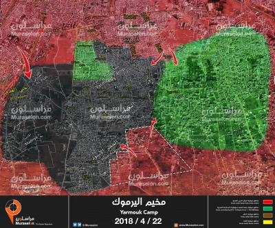Zuben - Mapa z terenami wyzwolonym wczoraj przez siły rządowe z rąk ISIS w południowy...