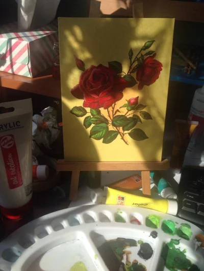 Vilyen - Mama mnie od chyba 15 lat prosiła, żebym jej namalowała te róże. W końcu zeb...
