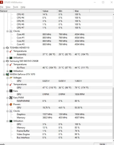 JurandzeSpychowa - Mirki, czy takie temperatury dysków oraz karty graficznej są akcep...