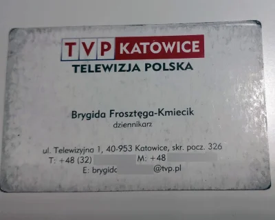 spoogie - Do dziś mam wizytówke od Brygidy którą dostałem po przeprowadzonym wywiadzi...