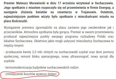 carrramba - w zeszłym roku też był w Sochaczewie i obiecywał zmniejszenie opłat za śm...