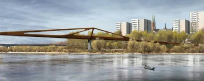 polik95 - Tak będzie wyglądał pierwszy warszawski most pieszo-rowerowy! 

Kładka na P...