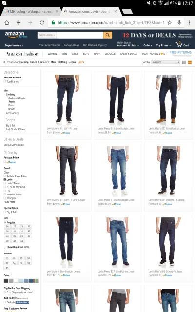 threnuc - Patrz na ceny w pic related. To oznacza że w USA takie spodnie kosztują co ...