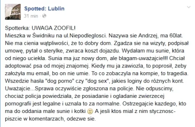 j.....k - #heheszki #lublin #cojapacze #zoofilia #smiesznypiesek #facebook 
WTF????!...