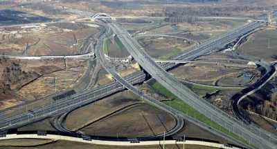 totek - Wezel Sosnica to najwiekszy wezel drogowy w Polsce. Laczy autostrady A4 i A1 ...