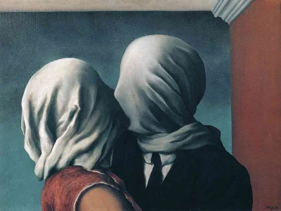 Malandrino - #sztuka #surrealizm 

Kochankowie, Rene Magritte 1928r.