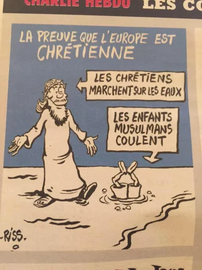 s.....3 - #CharlieHebdo #heheszki najnowsza okładka: Dowód na to że Europa jest chrze...