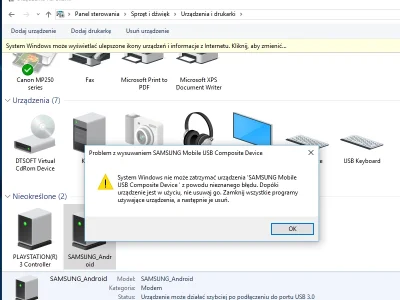JaremaCP - Witajcie. Od wczoraj nie mogę podpiąć Samsunga Galaxy S5 poprzez USB. Tele...