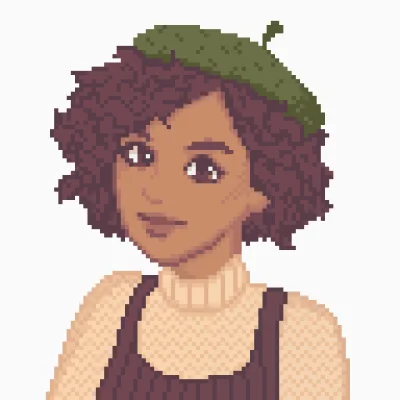 Maemi - #artymarty #pixelart
murzynka w berecie.