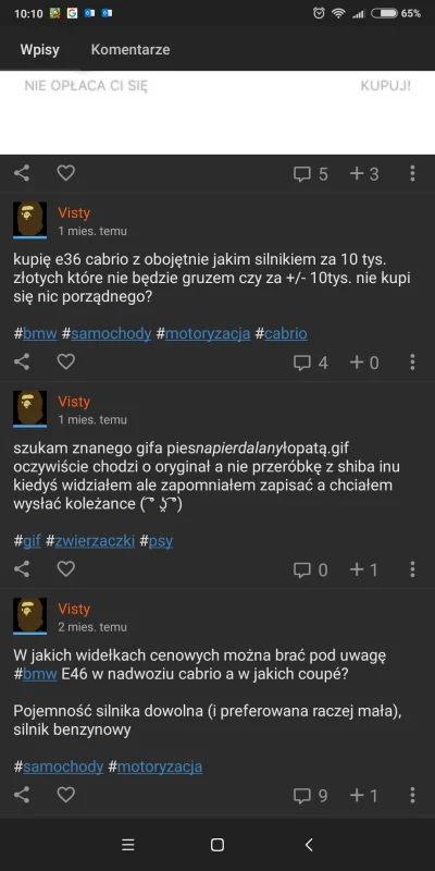 KaloryfeR - @Visty: 
Słaba zarzutka. Dopiero co chcesz kupić E36/E46 a tu akurat u dz...