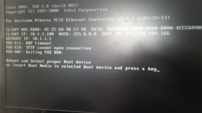 Red_Hawk - Próbuje odpalić PXE z linuxem,jednak dostaje taki błąd. Serwer to Windows ...