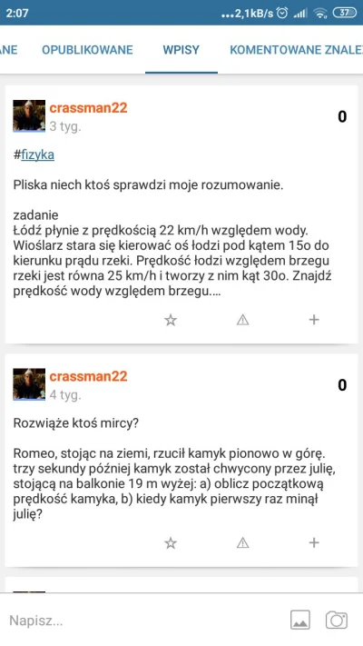 Rnck - Niezły postęp zaliczyłeś, jak jeszcze dwa tygodnie temu takie problemy miałeś ...