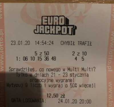 Kamil32123 - Dziś kolejne losowanie EuroJackpot,tym razem do wygrania 290.000.000zł
J...