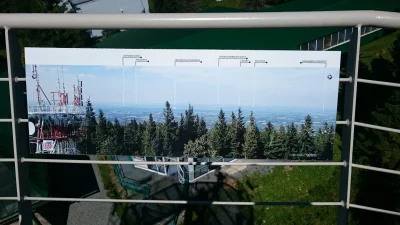 Kaczorra - Jakiś śmieszek robił tablicę z opisem krajobrazu na wieży widokowej na Szy...