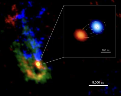 sznaps82 - Obszar formowania się gwiazd IRAS-07299 i ogromny, powstający układ podwój...
