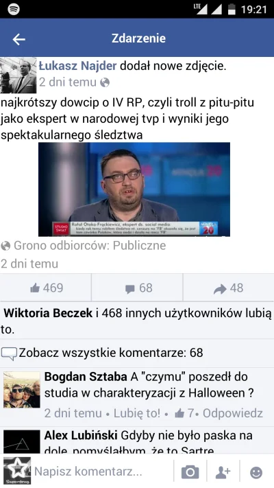 ChomikTwardyposlad - @enforcer: proszę. Dwa dni temu na profilu p. Najdera. 

Byłem...