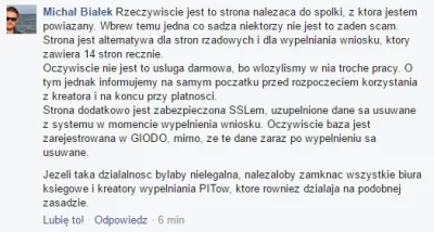spluczka - Michał Białek twierdzi że www.wniosekrodzina500plus.pl to nie scam - http:...