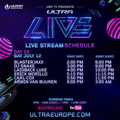 Czipsu - Już za 12 minut rozpoczyna się live stream z drugiego dnia Ultra Music Festi...