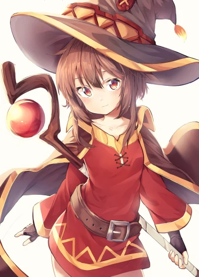 b.....6 - #randomanimeshit #anime #konosuba #megumin #brownhair #shorthair #redeyesal...