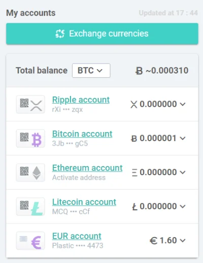 plaisant - Dziwna sprawa, u mnie jest jak widać jest konto BTC.