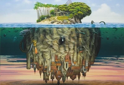 mull - Jacek Yerka #malarstwo #sztuka #art 

#mullcontent - tag do obserwowania/cza...