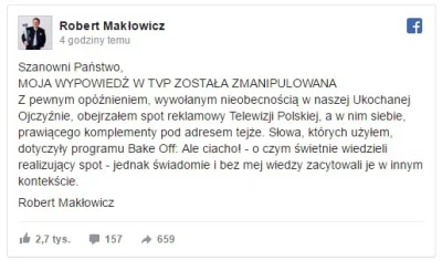 Ospen - TVP zmanipulowała słowa Makłowicza.


"Odpolityczniona" Telewizja Polska -...