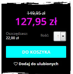 shooter85 - obecna cena to:
127,95 zł jakby ktoś jeszcze chciał