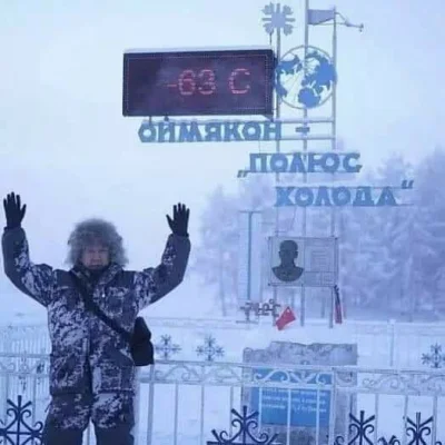 only_dgl - W Rosji padła rekordowa najniższa temperatura która wynosiła -63° Celsjusz...