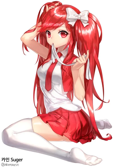 l.....f - #randomanimeshit #elsword #elesis #redeyesalert #czerwonewlosy #zakolanowki...