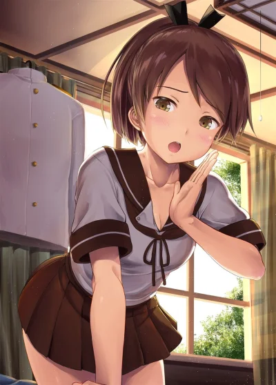 l.....f - #randomanimeshit #kancolle #kantaicollection #shikinami #schoolgirl #