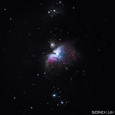 sorek - Orion Nebula bez prowadzenia za pomocą Sony A6000 oraz Canon FD 300mm f2.8L
...
