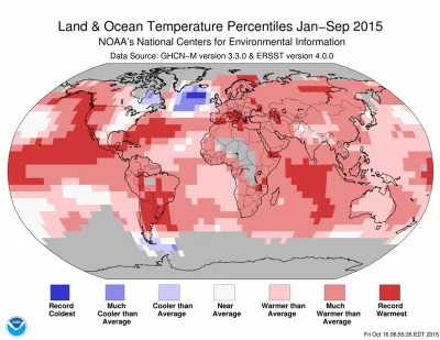 Sierkovitz - Globalny Klimat - Wrzesień 2015 rekordowo ciepły
To 5. miesiąc z rzędu ...