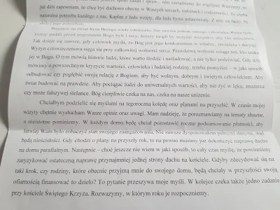lucynek12 - Miasto 30k ludzi w lubuskim, kazdy w parafii dostal taki list od ksiedza ...