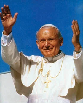 Ten_tego - Jan Paweł II zachęcający zebranych na placu Świętego Piotra do przekazania...
