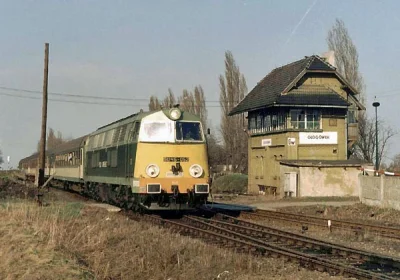 AMoLaD - Lokomotywa SU45-052 sfotografowana na stacji Głogówek, lata 90te, fotografia...