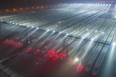 norur - @zirytowana_plaszczka: High-speed trains at a maintenance station wait to set...