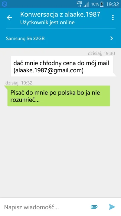 Estrelllla - Dobrze mu napisałem? #olx #oszukujo #nigeria