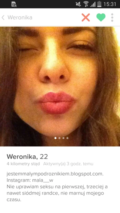 won_sky - MIrki #tinder #badoo #pdk
Skoro na pierwszej, trzeciej a nawet siodmej nie...