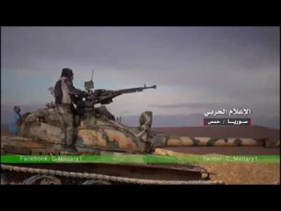 60groszyzawpis - Nagranie od rządowych z walk przeciwko ISIS w okolicy bazy Tiyas. Wo...