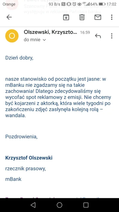 pszepraszam - Stanowisko rzecznika prasowego zespołu mbank