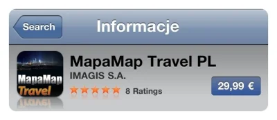 chato - #iphone: MapaMap Travel PL już w #appstore. Faktycznie jest tańsza niż #iam i...