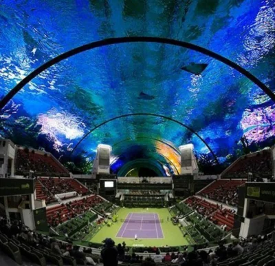 sisoo - Takie cudeńko ponoć w Dubaju chcą pobudować
#tenis i chyba tak trochę #akwar...