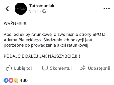 Piwerolo - WAŻNE!!!!!!

Apel od ekipy ratunkowej o zwolnienie strony SPOTa Adama Biel...