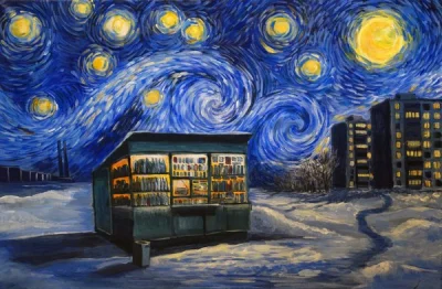 Mesk - Nocny kiosk #malarstwo #sztuka #art #ciekawostki