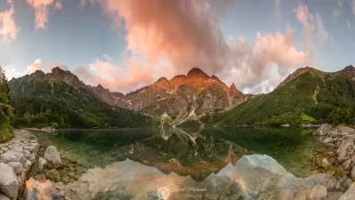 KamilZmc - Dzisiejsze Morskie Oko o wschodzie słońca.
Panorama złożona z 30 pionowych...