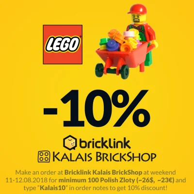 Kalais - Zrób zakupy na Bricklinku w Kalais BrickShop w ten weekend 11-12.08.2018 za ...