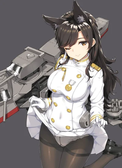 Pewpewpew - #randomanimeshit #azurlane #atago #kemonomimi #nekomimi #pantsu #rajstopy...