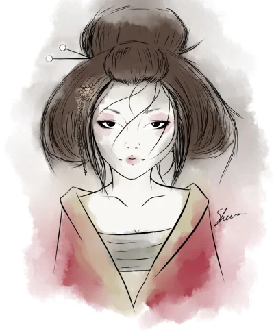 s.....a - #shiinamaluje #nudzimisie #geisha #japonia #randomanimeshit #tworczoscwlasn...