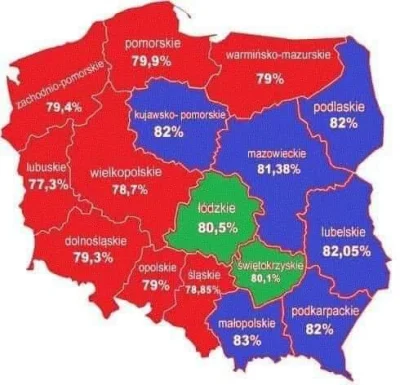 trustME - Tak apropo wybory i mapek - mapa zdawalność matur :)

#wybory #bekazlewactw...