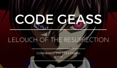 michussj07 - Code Geass otrzyma nowy projekt. Na co się zatem zapowiada? Zapraszam do...